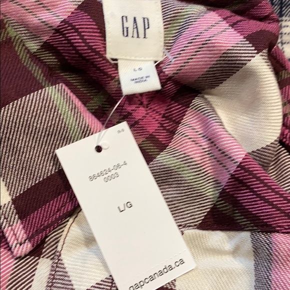 NWT Gap plaid shirt woman’s L - Picture 2 of 6